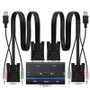 Nanocable KVM Switch VGA USB 1U-2PC Negro